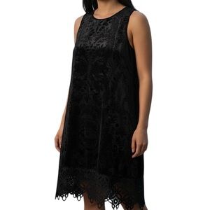 Black Burnout Velvet Lace Sleeveless Cocktail Dress
Knee high Neiman Marcus